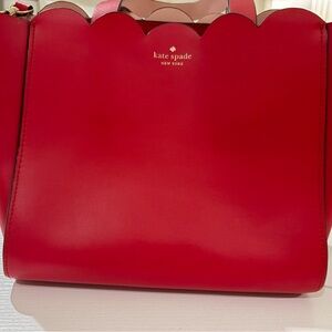 kate spade Red Scallop-Edge Leather bag ❤️LOVE this bag❤️